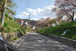 丸子町駅近くの切通しの写真